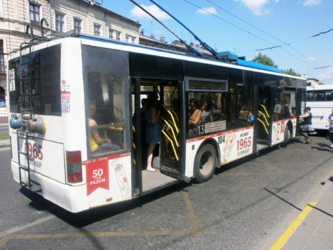 Реклама на тролейбусах Хмельницький