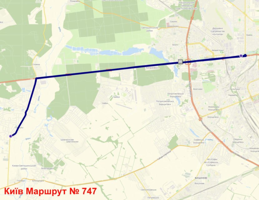 Автобус 747 маршрут остановки и расписание