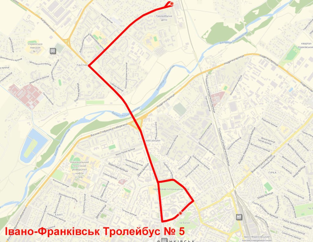 Тролейбус 5 Івано-Франківськ 